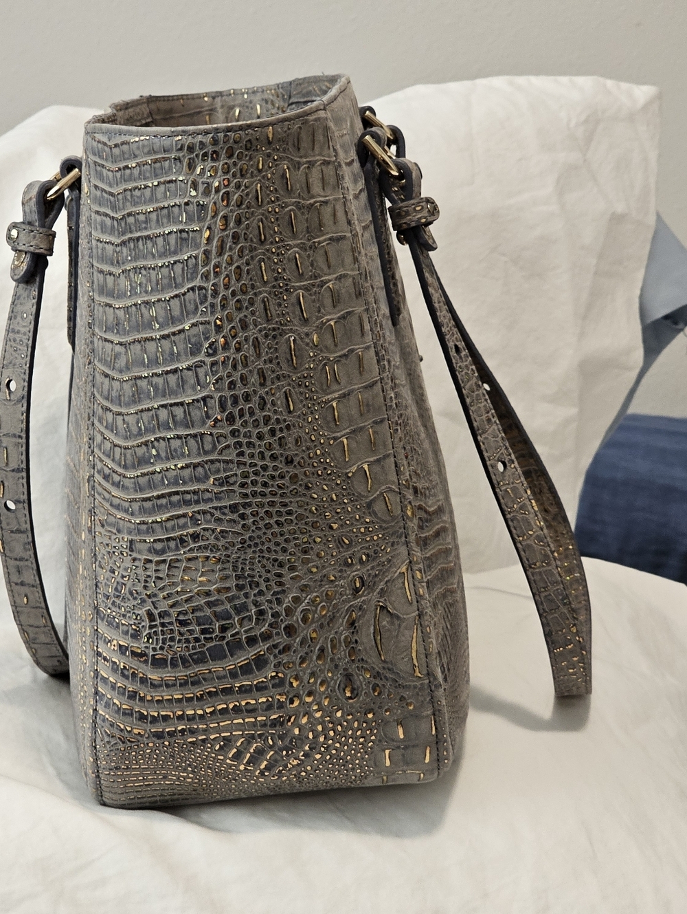 Brahmin Ashlee Women's Tote, Large & Matching Wallet in Regal Mini Melborne - Picture 5 of 12